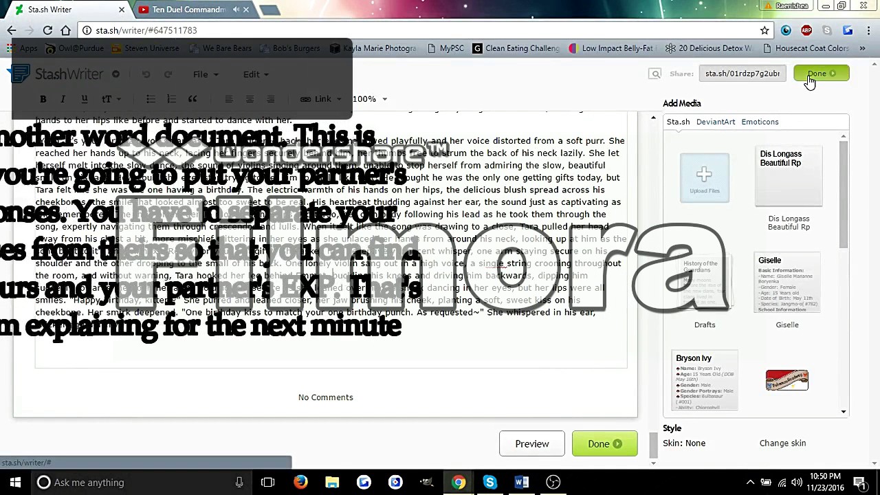 How to Make an RP Log (DeviantART Rpers) - YouTube