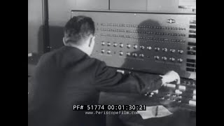 EARLY RUSSIAN MAINFRAME COMPUTER DEMONSTRATION  PUNCHCARD ERA FILM 51774