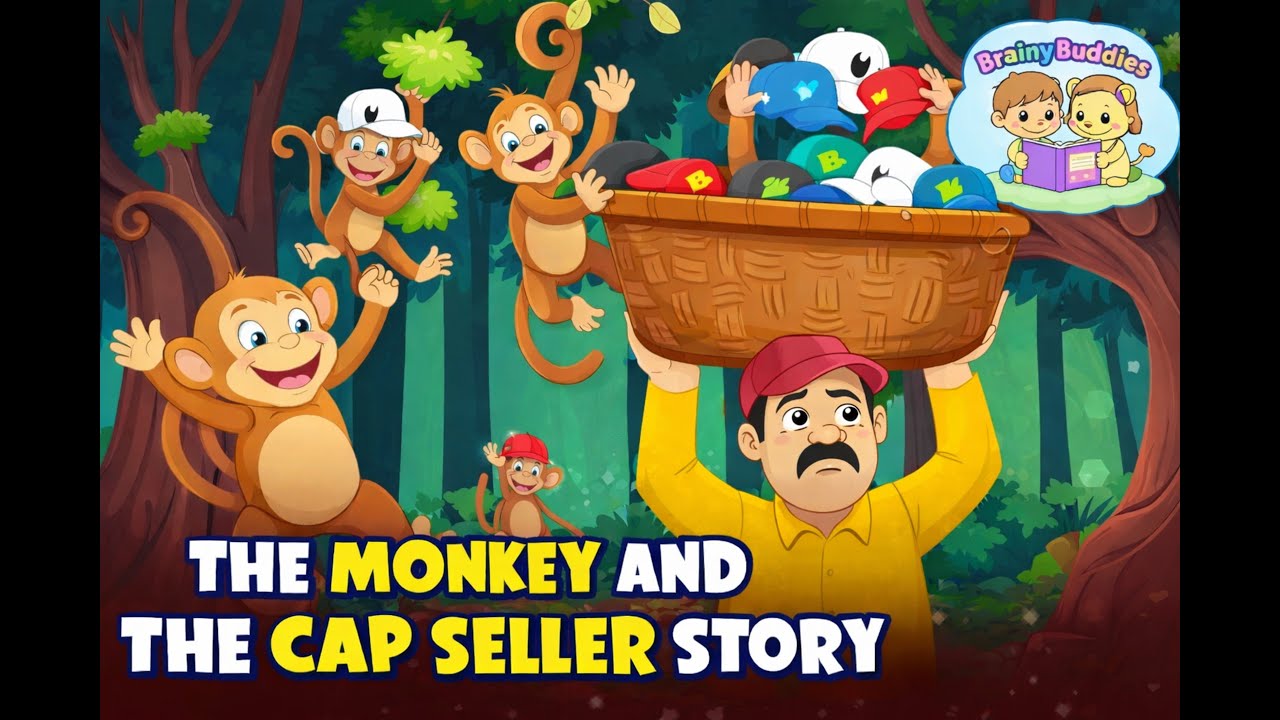 The Cap Seller Moral Story | Cap Seller and Monkey Story 