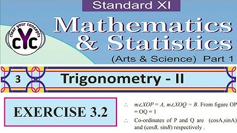 Exercise 3.2, Trigonometry 2,class 11th maths part 1, Maharashtra board