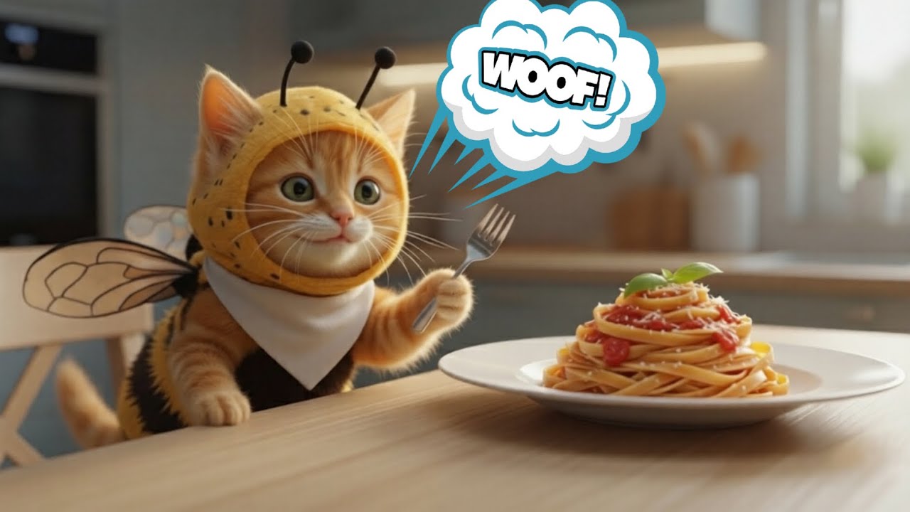 Вы, наверное, даже не представляете, что делает этот котенок-пчела, и удивлены 🫶🏻🐝😹