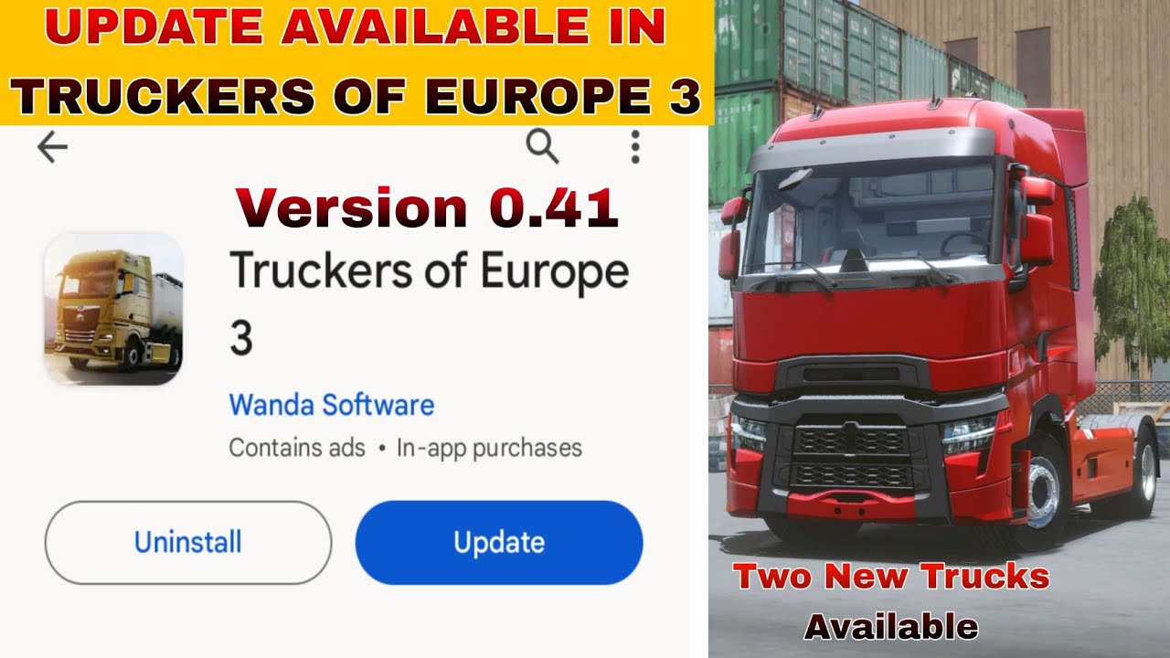 Atualização, Truck Simulator Europe 3