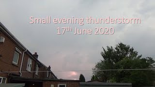 Minor Evening Thunderstorm - Manchester, UK - 17 June 2020