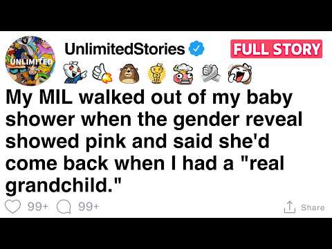 My MIL left my baby shower when the reveal showed pink [FULL STORY]