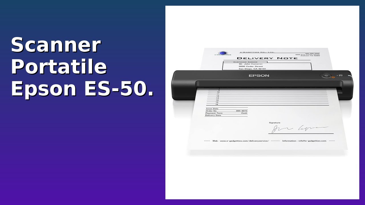 RECENSIONE (2025) : Scanner Portatile Epson ES-50.. DETTAGLI ESSENZIALI