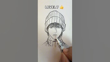 Drawing Male Face in different level