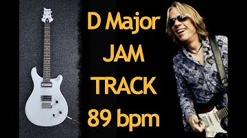 Melodic Rock Backing Track in D Major 89bpm Andy Timmons Style