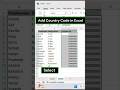 Add Country Code in Excel in 1 Click! #shorts #excel #msexcel
