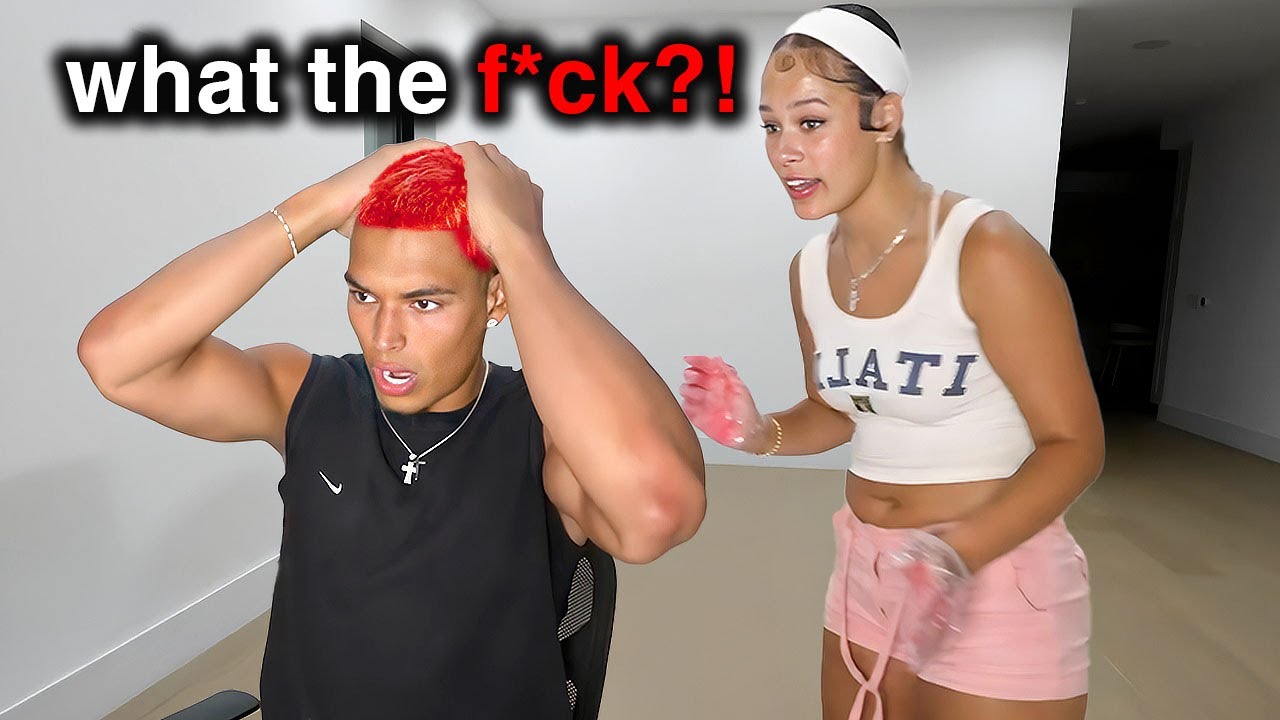 Я покрасила волосы Марлона!