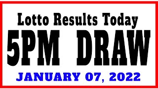 OLRT LIVE: Lotto Results Today 5pm draw January 7, 2022