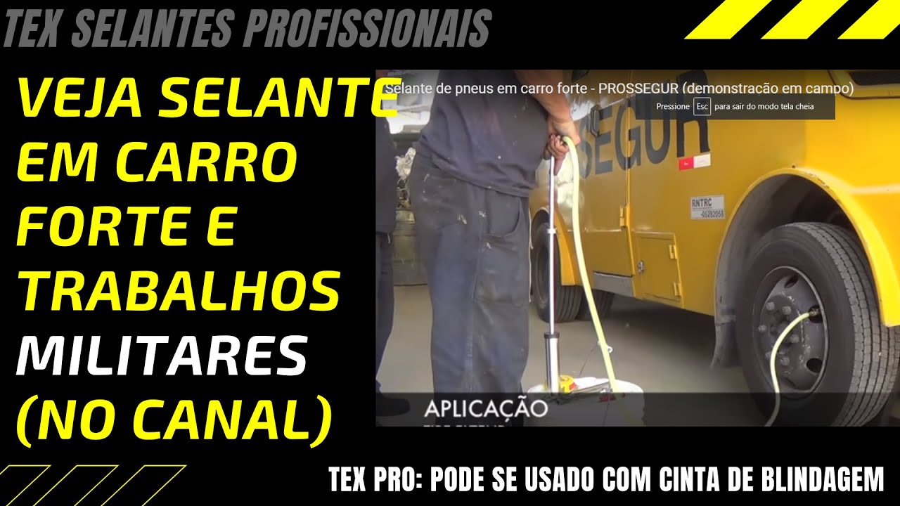 Vídeo: Selante de pneus em carro forte - PROSSEGUR (demonstração em campo)