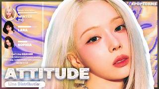Attitude  Aespa vertical Line Distribution  Color Coded Karaoke S