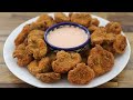 Crunchy Fried Mushrooms Recipe | Breaded Mushrooms