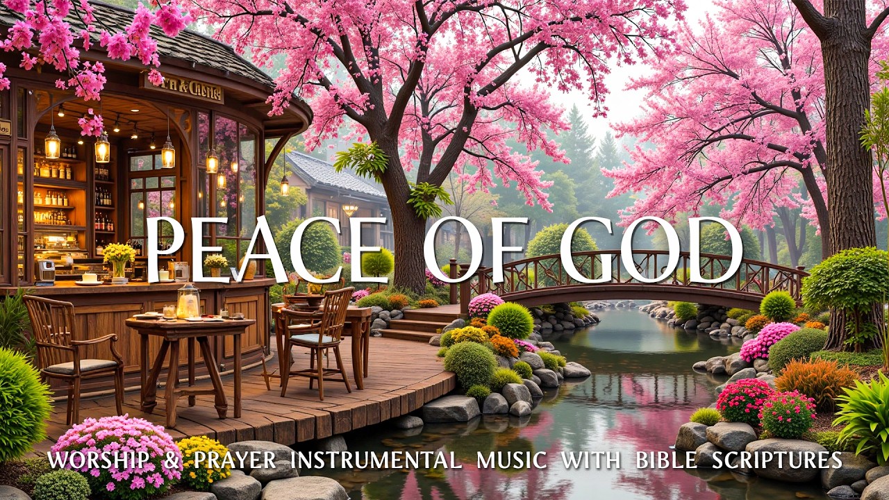 PEACE OF GOD: Worship & Prayer Instrumental Music With Bible Scriptures & Beautiful Spring Scenes