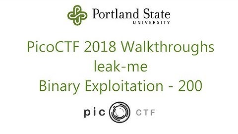 PicoCTF 2018 - leak-me