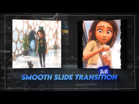 Smooth Slide Transition Tutorial on after effect✨