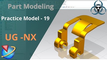 Siemens Unigraphics NX-Basic Part modeling Example 19 for beginners