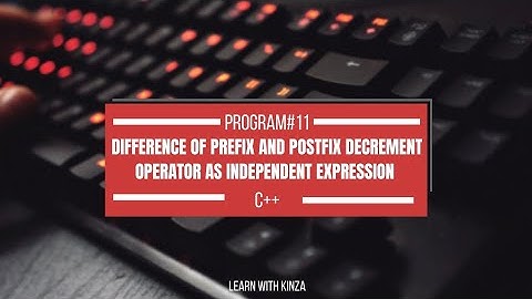 Difference between prefix and Postfix decrement operator as independent Expression#coding #oop #C++