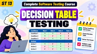 ST 13 | Decision Table Testing | Software Testing Course | Uplatz