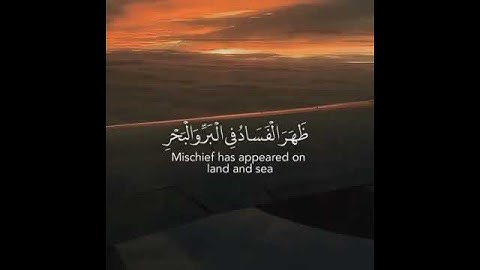 ظَهَرَ الْفَسَادُ فِي الْبَرِّ وَالْبَحْرِ بِمَا كَسَبَتْ اَيْدِي النَّاسِ ) #سورة_الروم