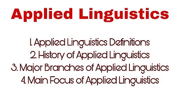 Applied Linguistics| Applied Linguistics in Urdu/Hindi| Applied Linguistics Introduction| Linguistic