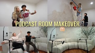 REDOING OUR PODCAST STUDIO | Painting, New Furniture, 2 days of work