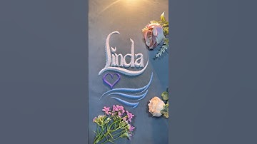 Linda ❤️ Sand Art Name Design | Satisfying Calligraphy #SandArt #NameArt #Linda