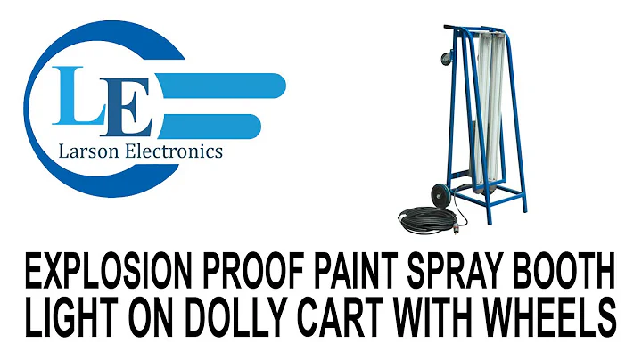 Explosion Proof Paint Spray Booth Light on Dolly Cart with Wheels - 20,000 Lumens - 4 foot 4 lamp