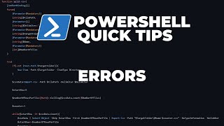 PowerShell Quick Tips : Errors