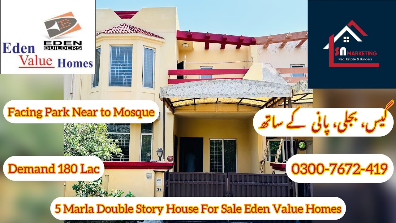 5 Marla Double Story House For Sale Eden Value Homes Main Multan Road