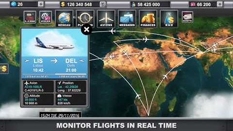 Teaser tycoon game Airlines-Manager (iPhone, iPad and Android) : manage your own airline