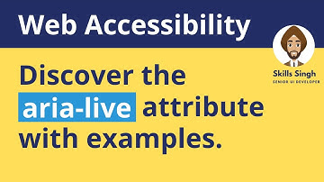 ARIA HTML Tutorial: What is the ARIA LIVE Attribute & How It Transforms Accessibility!