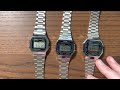 Casio A164 look and feel (compared with A158 and A168)
