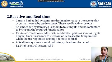 Lecture video 18CS44 module4 Characteristics of  Embedded System Lorate Shiny