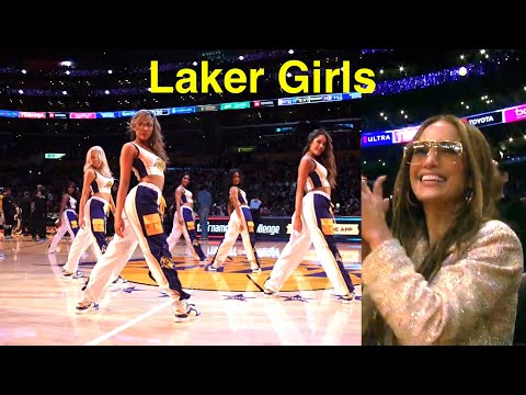 Jennifer Lopez & Ben Affleck watch the Laker Girls \