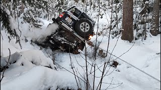 Зима. Снег. Скребок Karcher vs Nissan Patrol. Лес. Красота.