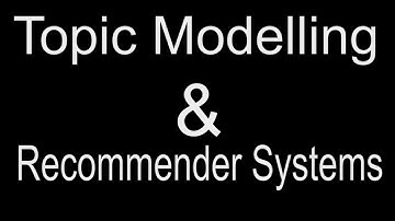 Topic Modelling and Recommender Systems