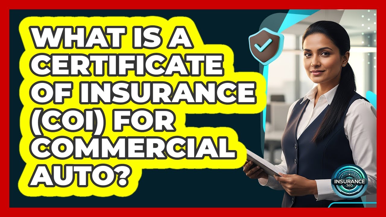 What Is A Certificate Of Insurance (COI) For Commercial Auto? - InsuranceGuide360.com