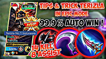 TIPS & TRICK IN EPIC MODE, 99.9% AUTO WIN | BEST BUILD TERIZLA 2023