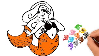 Awesome Coloring Pages for Kids | Drawing and Colouring Mermaid