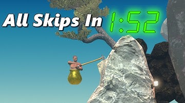 Getting Over It All Skips Speedrun In 1:52