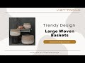Viet trang handicraft  natural homewares  large weave basket