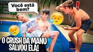 O CRUSH DA MANU MAIA SALVOU ELA NA PISCINA! •Irmãos Scribel•