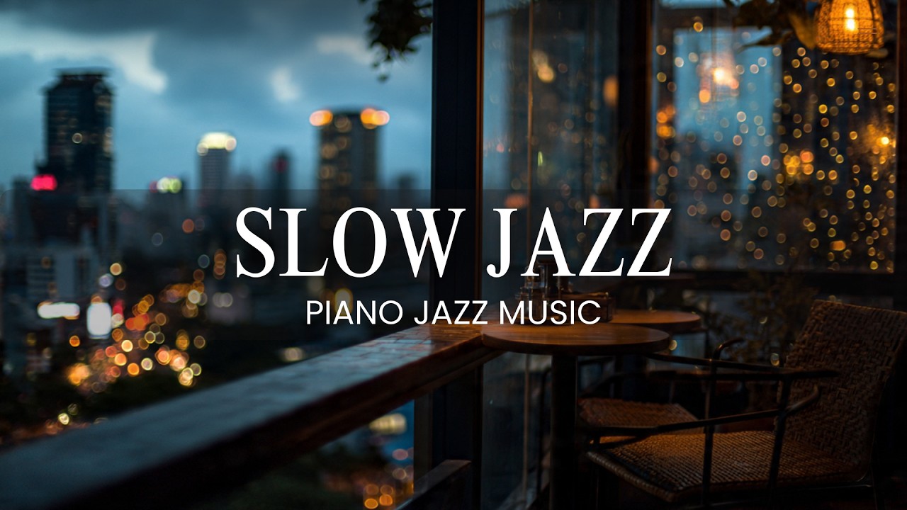 Midnight Rooftop ☕ Slow Jazz Piano for Deep Focus, Study & Cozy Nights | Gayobeans Koffie