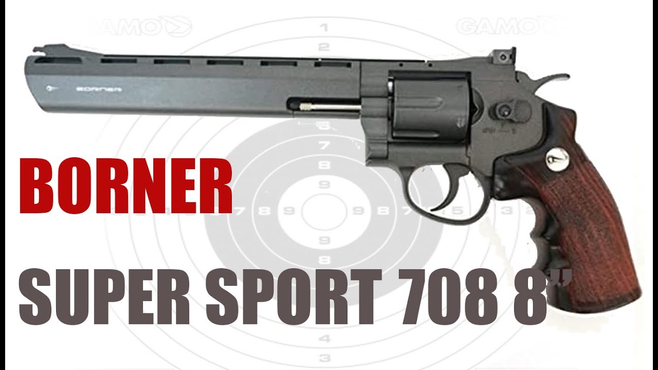 Borner Super Sport 708 2.5″  Pack Revolver de balines Full Metal  (perdigones Bolas de Acero BB's). Arma de Aire comprimido CO2 Calibre 4,5mm  Potencia de 2.55 Julios : : Deportes y aire libre