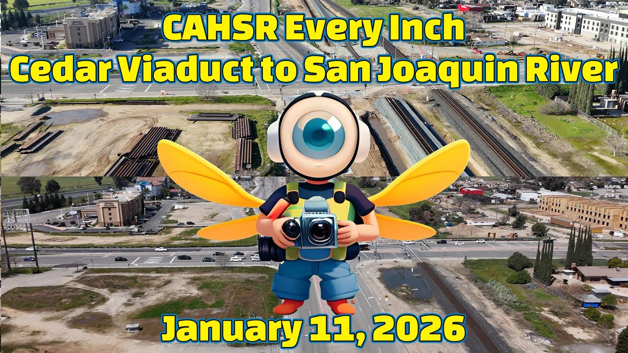California High Speed Rail Construction Every Inch from Cedar Viaduct to San Joaquin River Viaduct