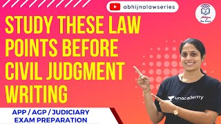 Important law points to study before Civil Judgment Writing l Aparna Bhat l screenshot 2
