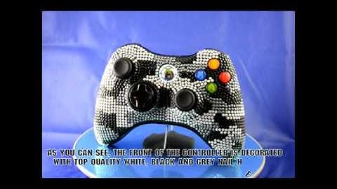White Camo Xbox 360 Modded Controller~Flat Jacket series~Brought to you by MegaModzPlanet.com