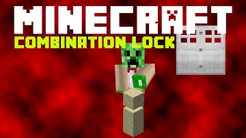 Minecraft Redstoning - Expandable Combination Lock using /testforblock and /setblock commands