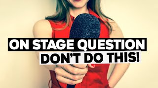 Beauty Pageant On Stage Question | Dont Do These 3 Things